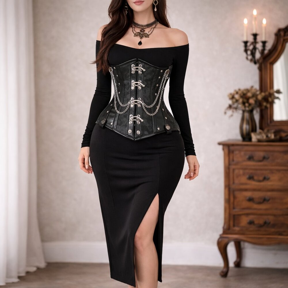 Classic Black Waist Shaper Corset – Statement Layering Piece